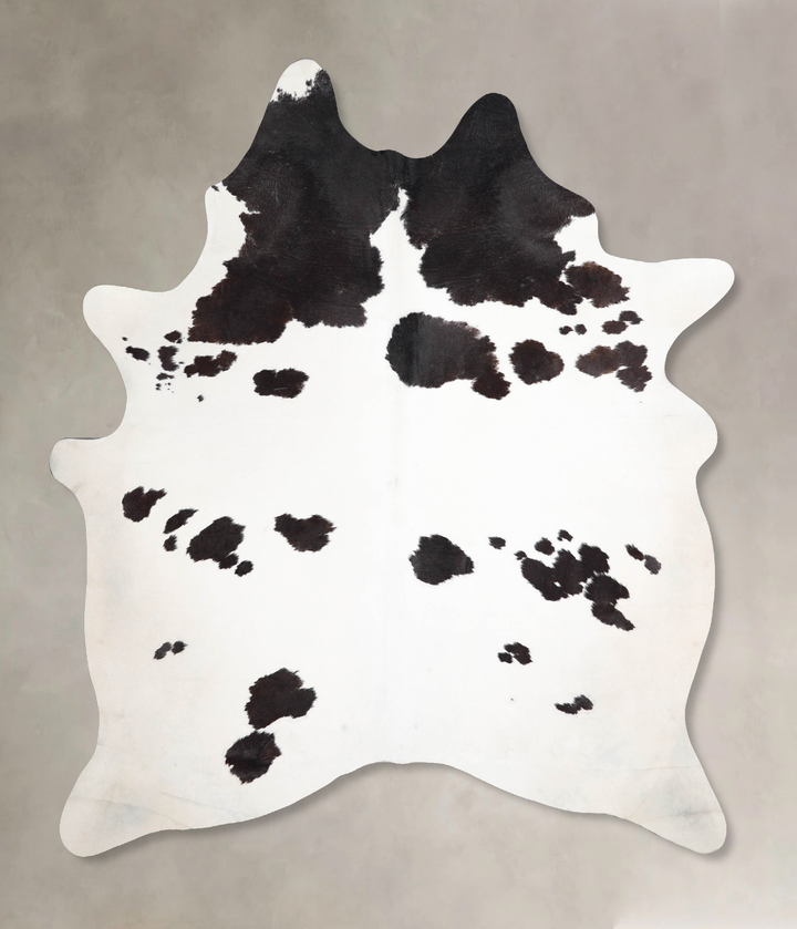 Black and White X-Large Brazilian Cowhide Rug 7'8"H x 6'6"W #A46605 by Hudson Hides