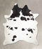 Black and White X-Large Brazilian Cowhide Rug 7'8