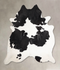Black and White XX-Large Brazilian Cowhide Rug 8'3