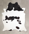Black and White X-Large Brazilian Cowhide Rug 7'8