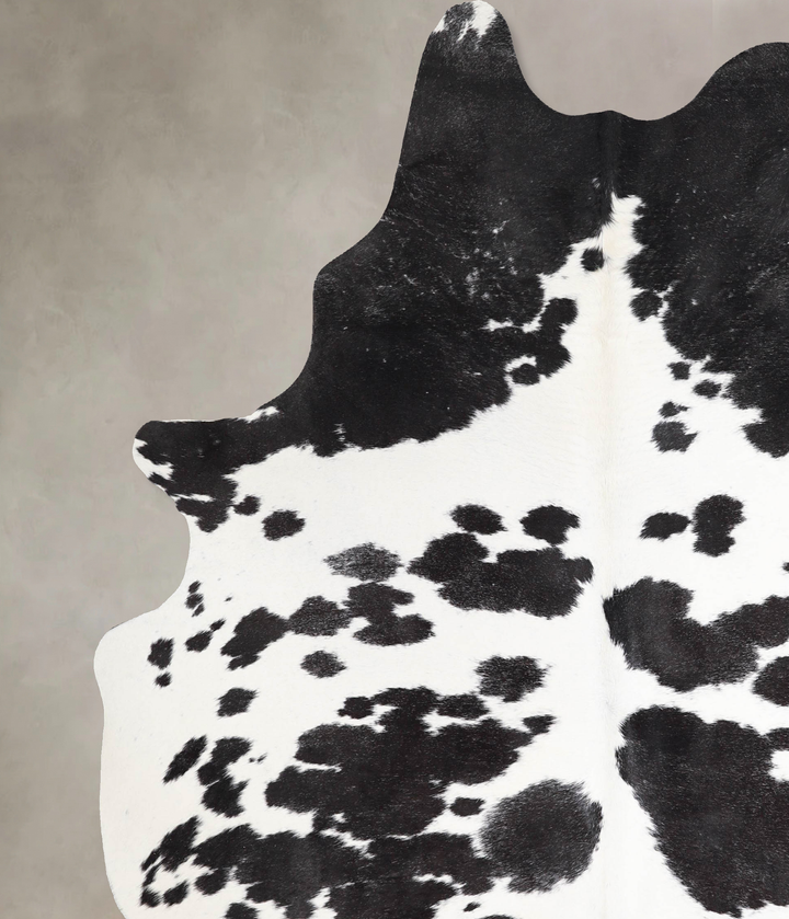 Black and White X-Large Brazilian Cowhide Rug 7'9"H x 5'11"W #A46730 by Hudson Hides