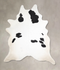 Black and White XX-Large Brazilian Cowhide Rug 9'2