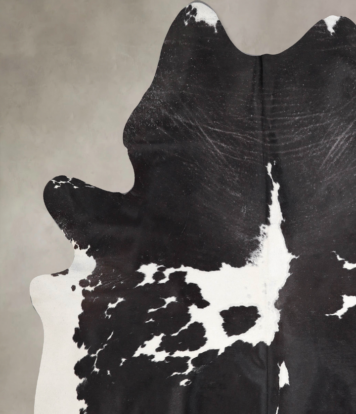 Black and White X-Large Brazilian Cowhide Rug 7'6"H x 6'5"W #A46759 by Hudson Hides
