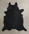 Solid Black XX-Large Brazilian Cowhide Rug 8'2