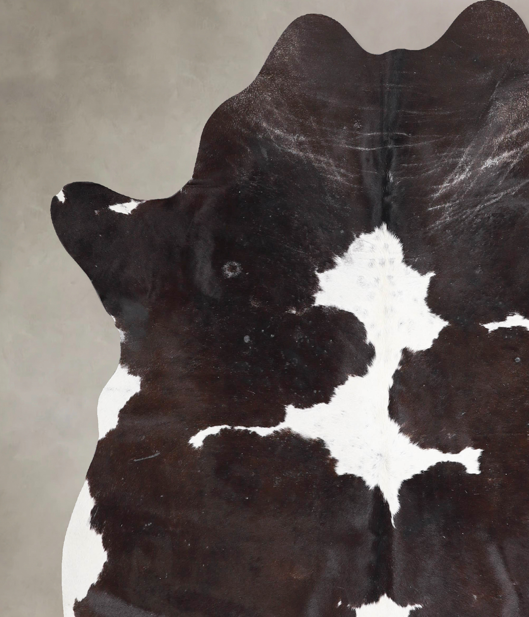 Black and White X-Large Brazilian Cowhide Rug 6'10"H x 6'3"W #A46784 b