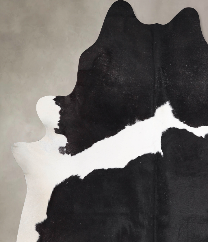 Black and White XX-Large Brazilian Cowhide Rug 7'11"H x 6'9"W #A46806 by Hudson Hides