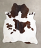 Chocolate and White X-Large Brazilian Cowhide Rug 7'3