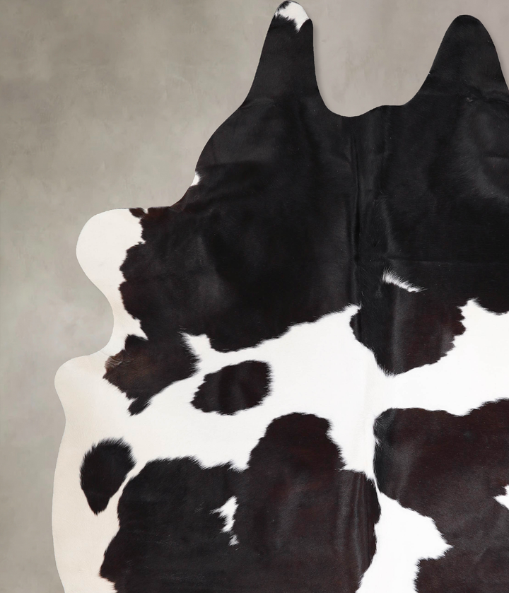 Black and White XX-Large Brazilian Cowhide Rug 8'0"H x 6'10"W #A46842 by Hudson Hides