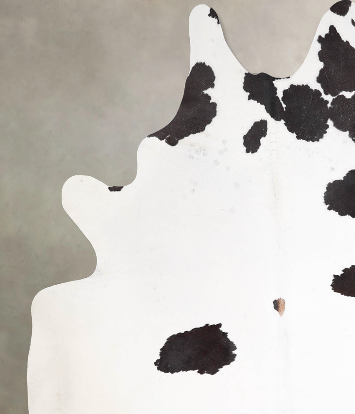 Black and White X-Large Brazilian Cowhide Rug 7'10"H x 6'2"W #A46945 by Hudson Hides