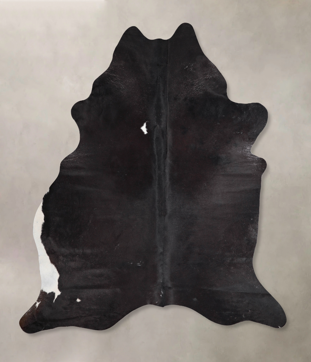 Solid Black XX-Large Brazilian Cowhide Rug 8'2"H x 6'9"W #A46962 by Hu