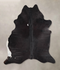Solid Black XX-Large Brazilian Cowhide Rug 8'2