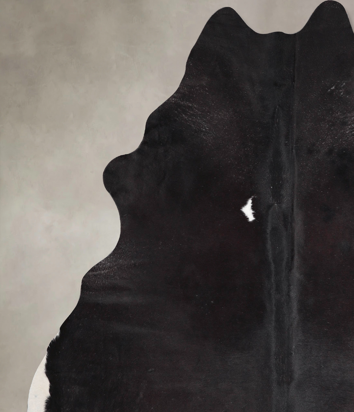 Solid Black XX-Large Brazilian Cowhide Rug 8'2"H x 6'9"W #A46962 by Hudson Hides