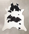Black and White XX-Large Brazilian Cowhide Rug 7'9
