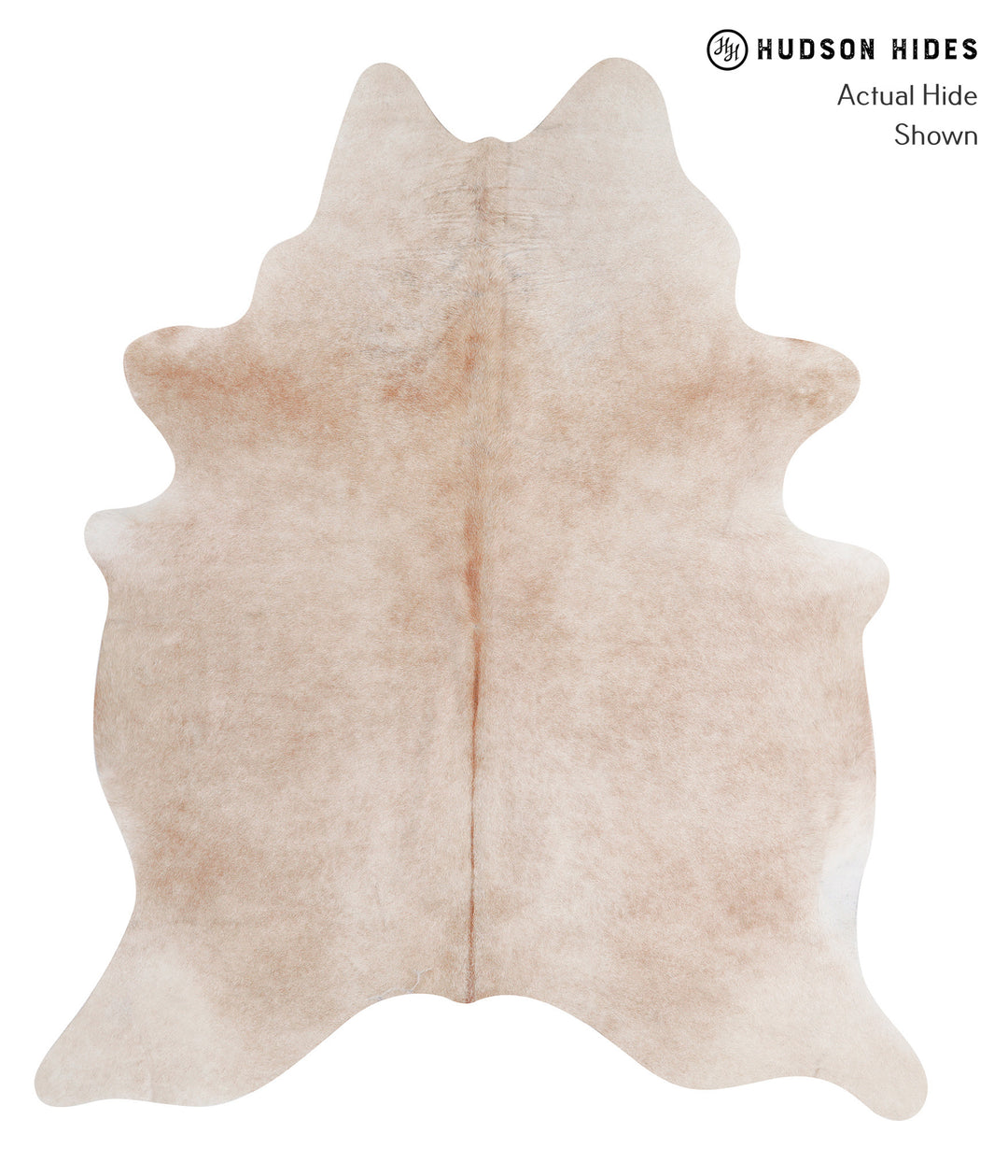 Beige XX-Large Brazilian Cowhide Rug 7'9"H x 6'7"W #A4698 by Hudson Hi
