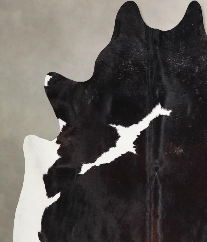 Black and White XX-Large Brazilian Cowhide Rug 8'0"H x 7'4"W #A46988 by Hudson Hides