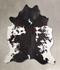 Chocolate and White X-Large Brazilian Cowhide Rug 6'11