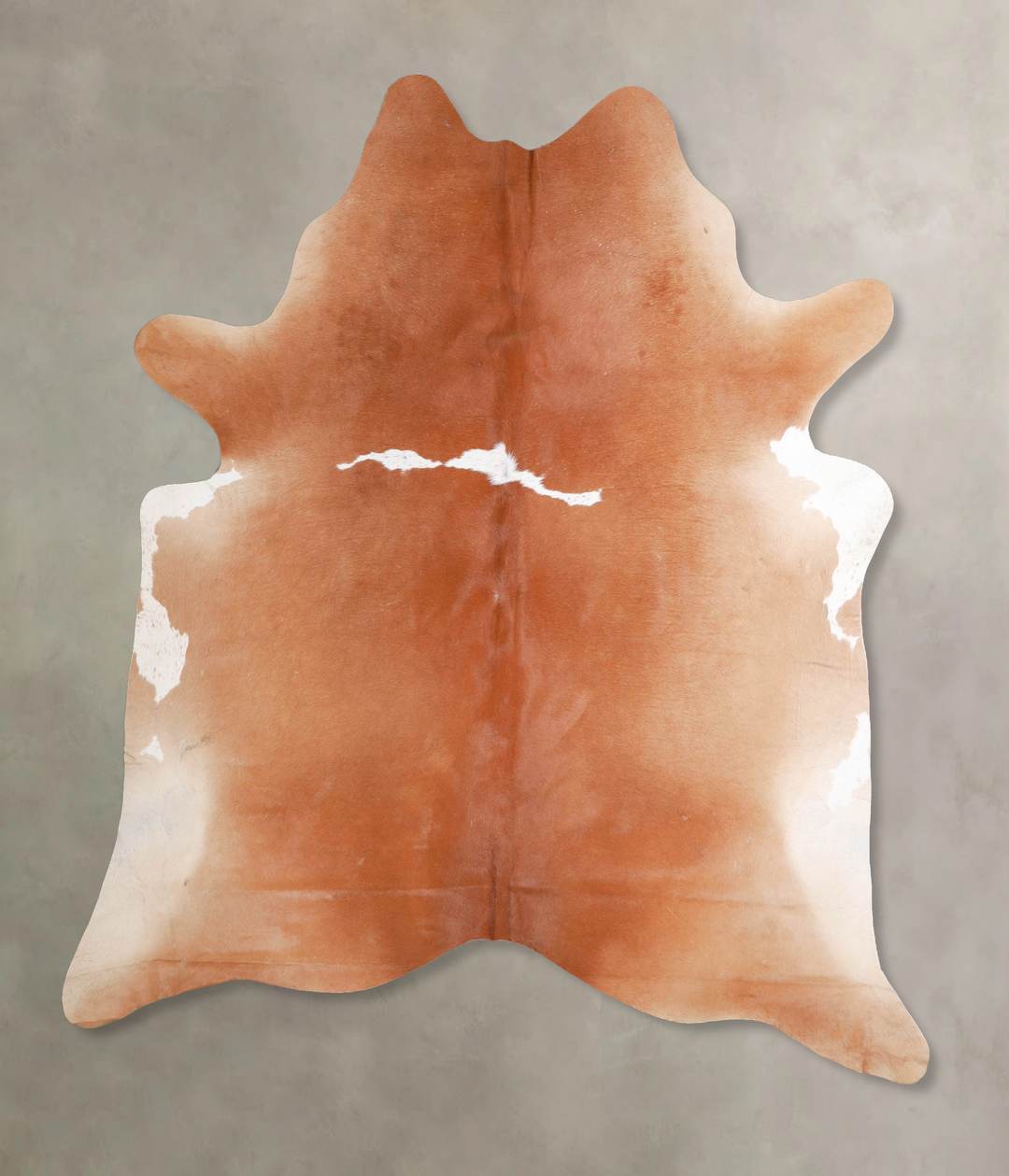 Brown and White Regular XX-Large Brazilian Cowhide Rug 7'8"H x 6'9"W #