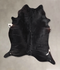 Solid Black X-Large Brazilian Cowhide Rug 7'6