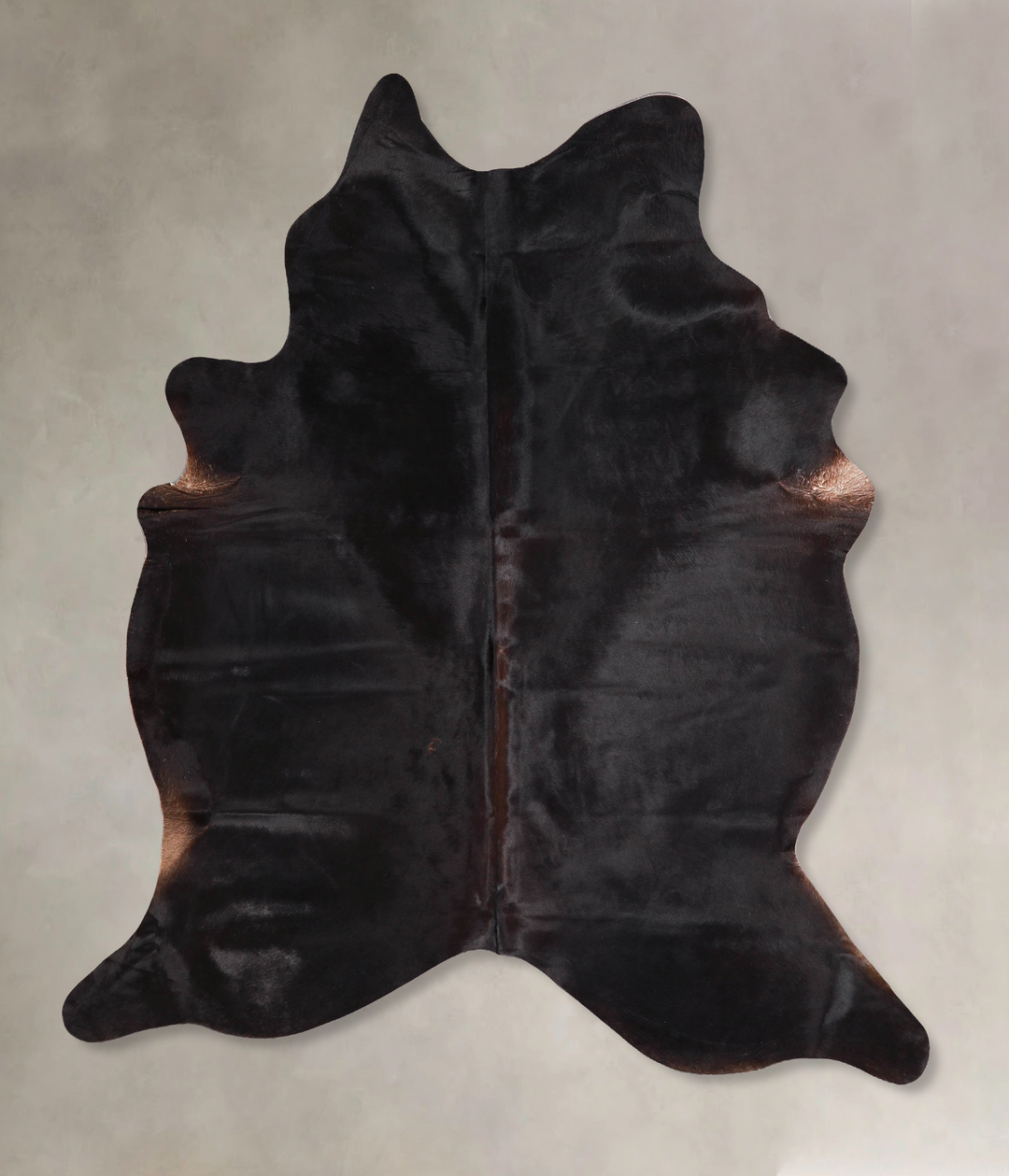 Solid Black X-Large Brazilian Cowhide Rug 6'10"H x 6'0"W #A47038 by Hu