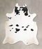 Black and White XX-Large Brazilian Cowhide Rug 7'10