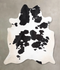 Black and White XX-Large Brazilian Cowhide Rug 7'7