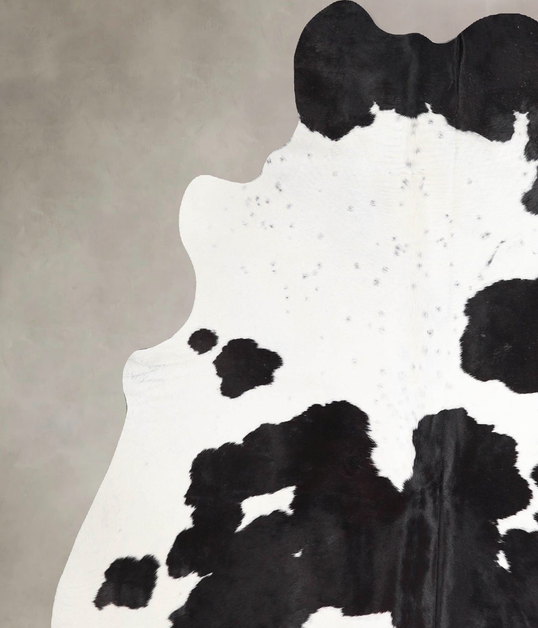 Black and White X-Large Brazilian Cowhide Rug 7'1"H x 6'5"W #A47102 by