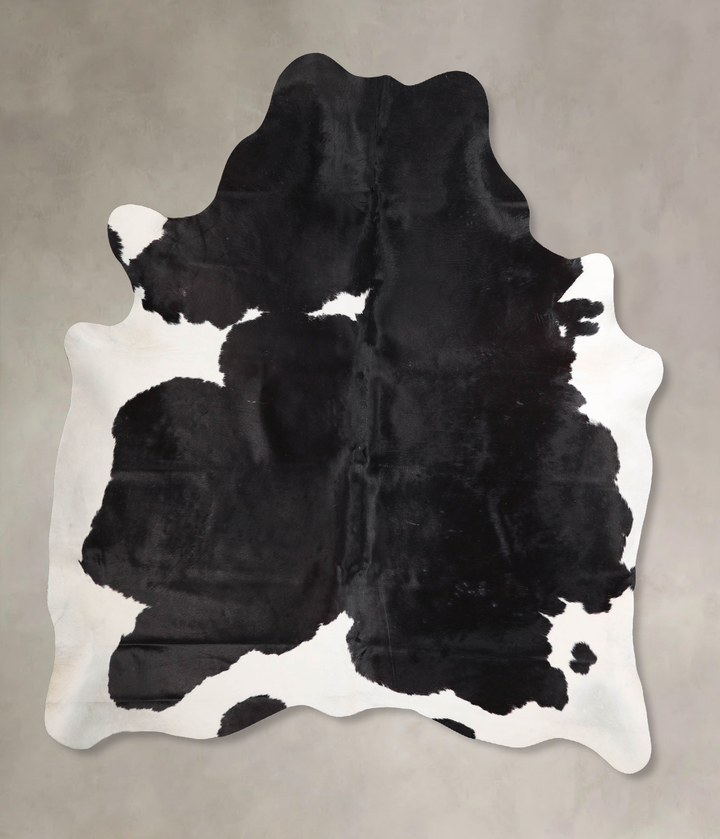 Black and White X-Large Brazilian Cowhide Rug 7'1"H x 6'0"W #A47114 by Hudson Hides
