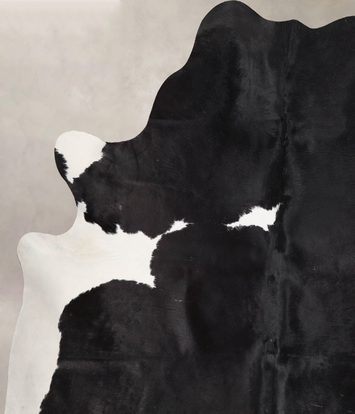 Black and White X-Large Brazilian Cowhide Rug 7'1"H x 6'0"W #A47114 by Hudson Hides