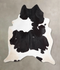 Black and White XX-Large Brazilian Cowhide Rug 8'8