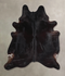 Solid Black X-Large Brazilian Cowhide Rug 7'8