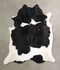 Black and White X-Large Brazilian Cowhide Rug 6'6