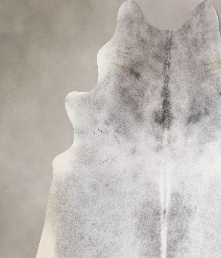 Medium Grey XX-Large Brazilian Cowhide Rug 7'6"H x 7'0"W #A47265 by Hudson Hides