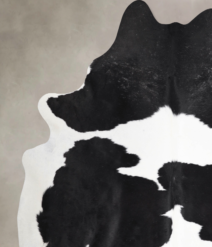 Black and White XX-Large Brazilian Cowhide Rug 7'9"H x 7'0"W #A47266 by Hudson Hides