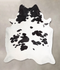 Black and White XX-Large Brazilian Cowhide Rug 7'10