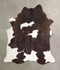 Chocolate and White X-Large Brazilian Cowhide Rug 7'8