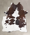 Chocolate and White Large Brazilian Cowhide Rug 6'3