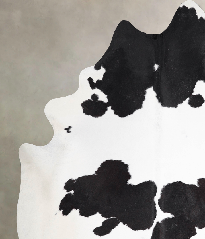 Black and White XX-Large Brazilian Cowhide Rug 8'3"H x 7'2"W #A47519 by Hudson Hides