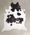 Black and White XX-Large Brazilian Cowhide Rug 8'1