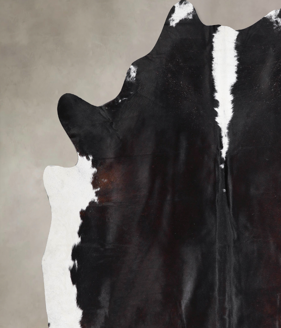 Black and White XX-Large Brazilian Cowhide Rug 7'5"H x 7'1"W #A47534 b