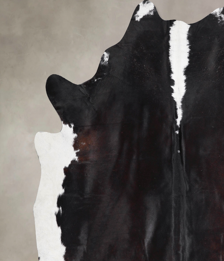 Black and White XX-Large Brazilian Cowhide Rug 7'5"H x 7'1"W #A47534 by Hudson Hides