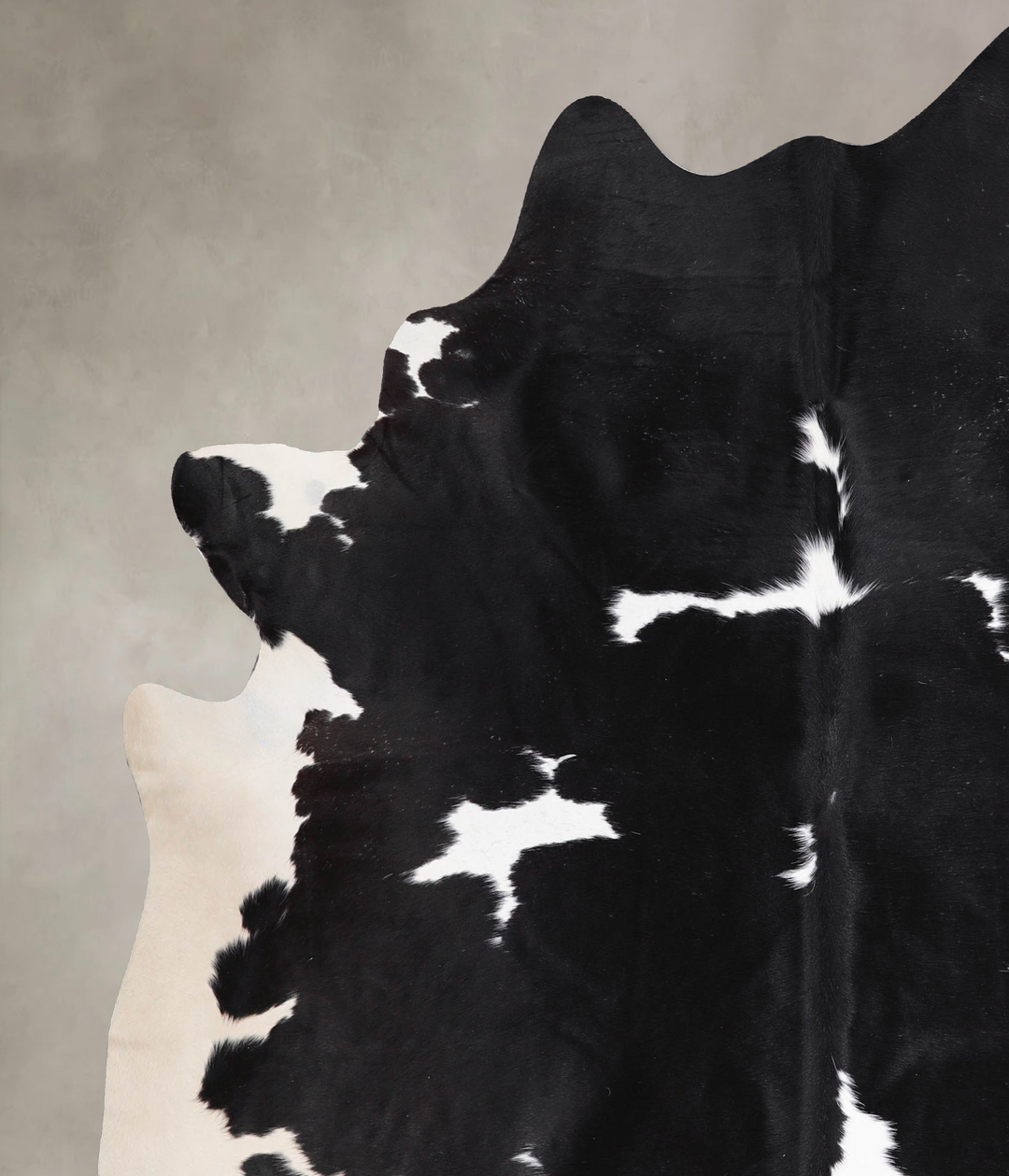 Black and White X-Large Brazilian Cowhide Rug 7'2"H x 6'7"W #A47539 by