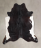 Black and White XX-Large Brazilian Cowhide Rug 7'2
