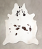 Black and White XX-Large Brazilian Cowhide Rug 7'6