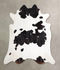 Black and White XX-Large Brazilian Cowhide Rug 7'8