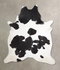 Black and White XX-Large Brazilian Cowhide Rug 8'1