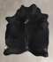 Solid Black X-Large Brazilian Cowhide Rug 8'0