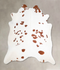 Brown and White X-Large Brazilian Cowhide Rug 6'10