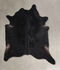 Solid Black XX-Large Brazilian Cowhide Rug 8'5