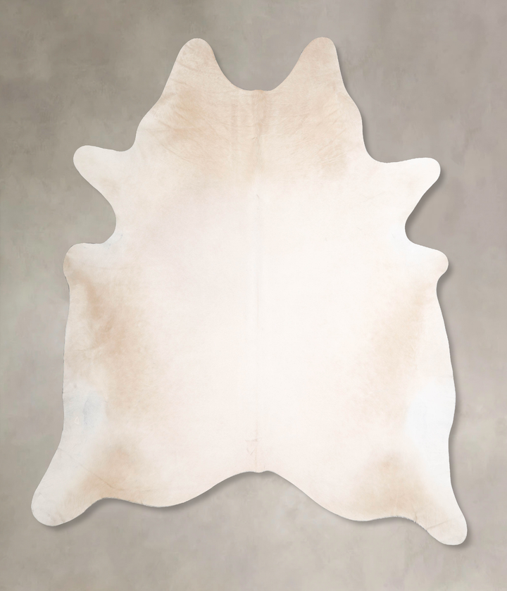 Ivory with Beige XX-Large Brazilian Cowhide Rug 8'2"H x 7'1"W #A47809 by Hudson Hides