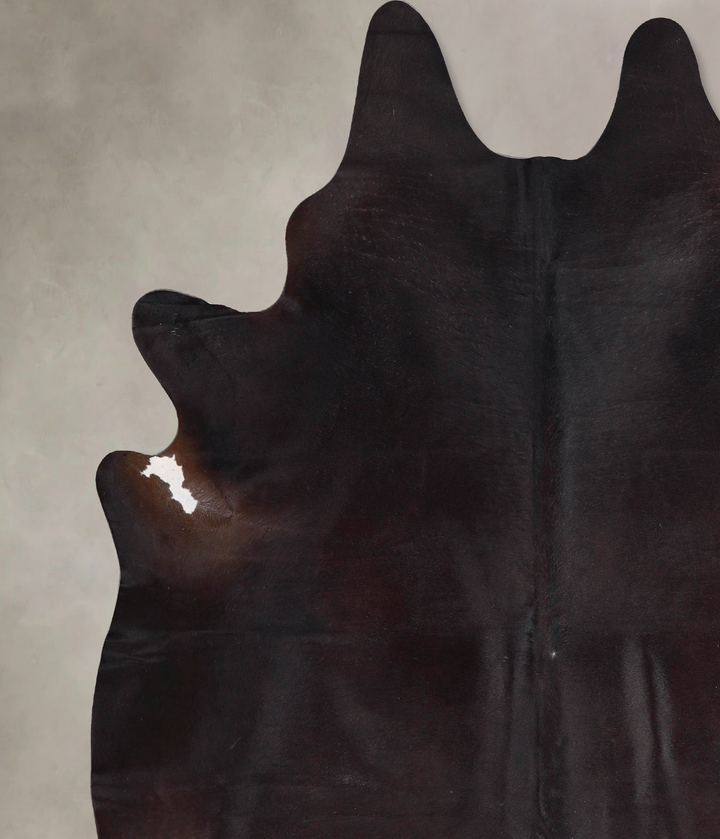 Solid Black XX-Large Brazilian Cowhide Rug 7'6"H x 6'11"W #A47824 by Hudson Hides